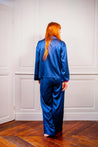 Ensemble de pyjama en soie bio - Bleu nuit