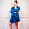 Kimono en soie bio - Bleu nuit