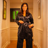 Kimono en soie bio - Noir