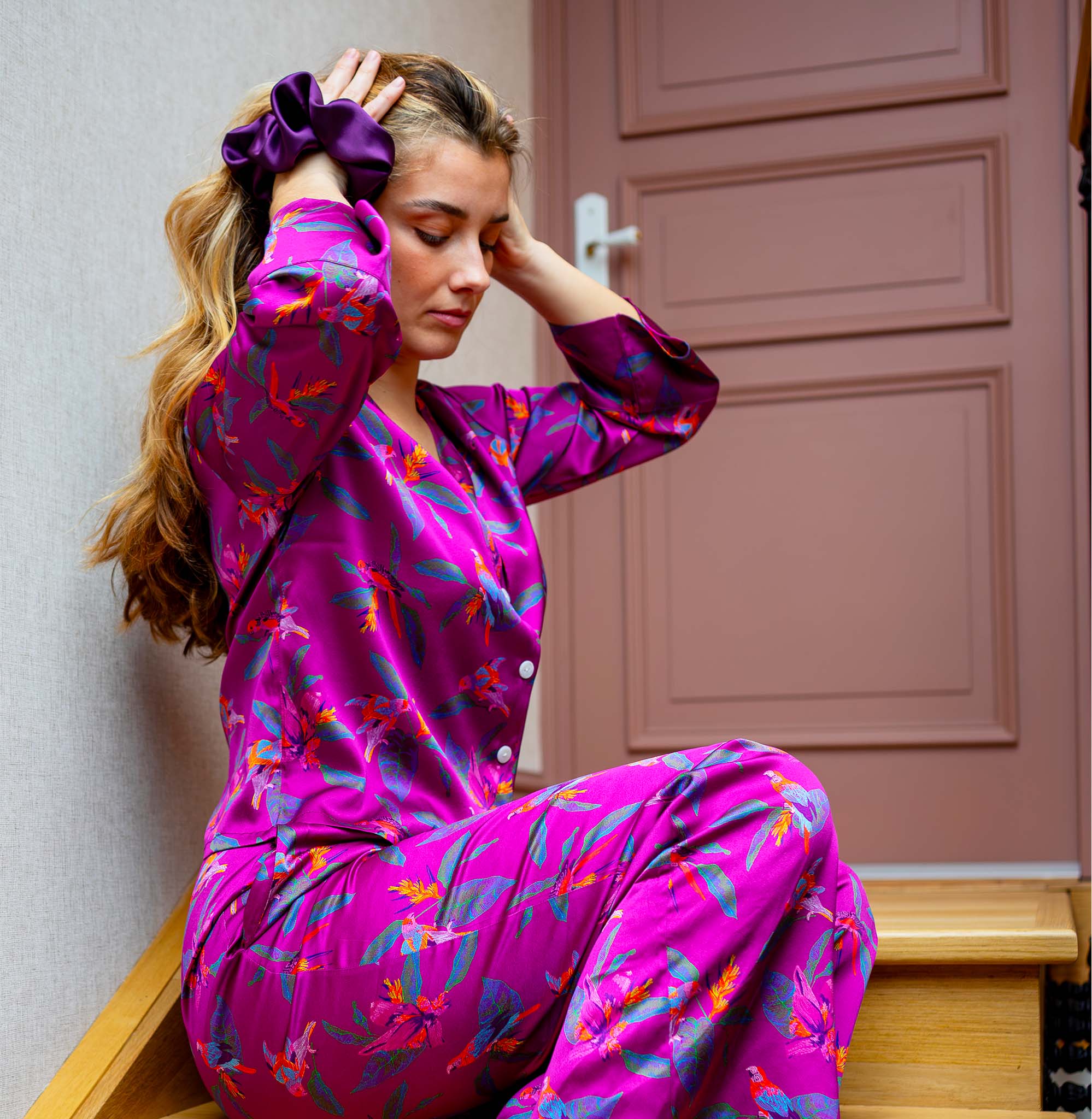 Pantalon de pyjama en soie bio Goa Venus Gaia – Venus Gaia®