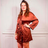 Kimono en soie bio - Cannelle